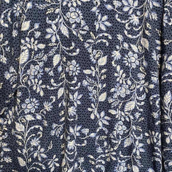 J jill Pure Jill eco terry top floral blue Lenzing blend soft casual stretch M - Picture 6 of 12